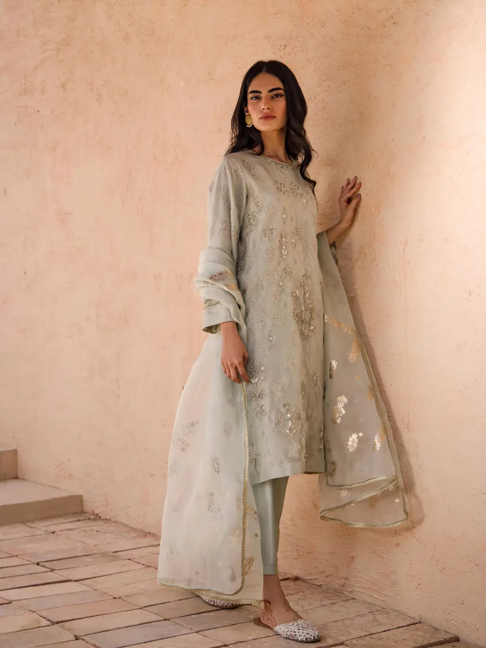 ALISHA KURTA W/ SKINNY SHALWAR & DUPATTA