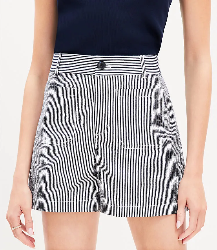 Palmer Shorts in Seersucker Stripe