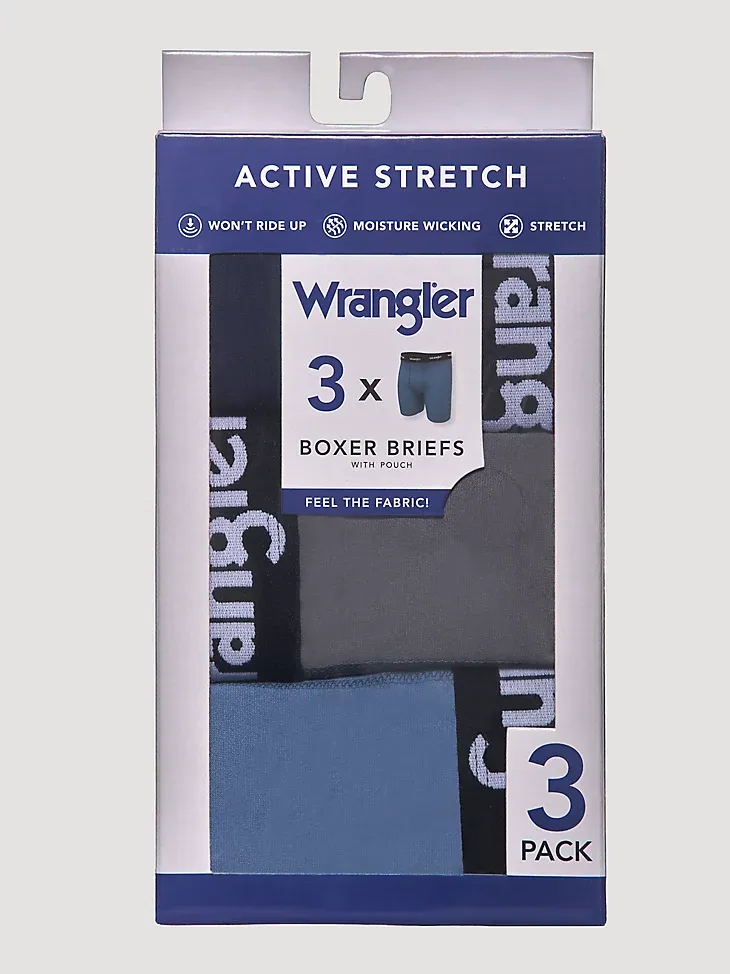 MEN'S ACTIVE STRETCH BOXER BRIEFS (3-PACK) IN ASSORTED