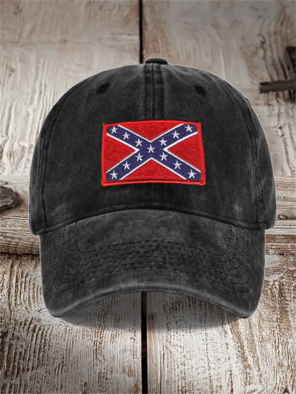 Unisex Southern Pride Rebel Flag Embroidered Washed Cap