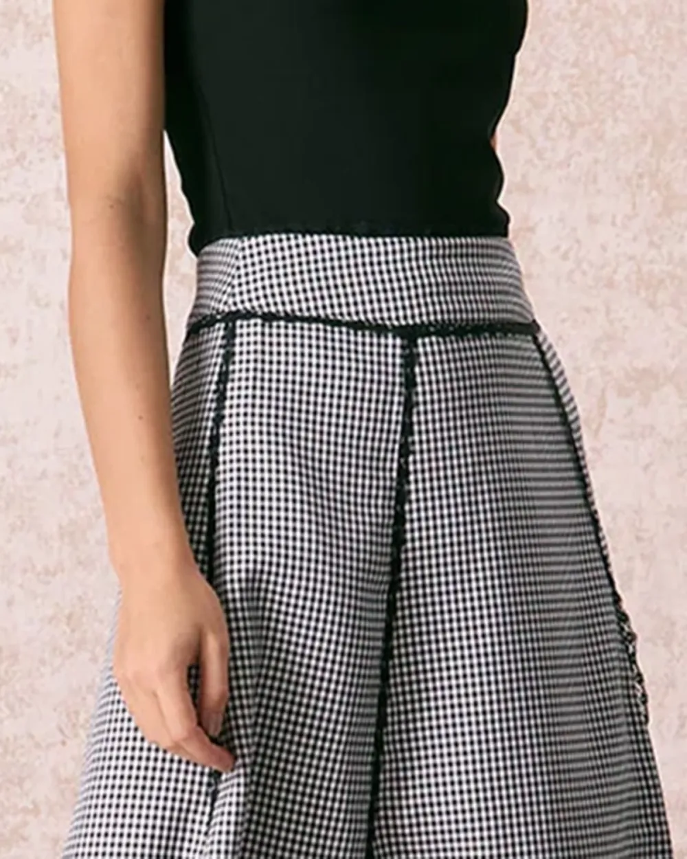 Black plaid vintage skirt