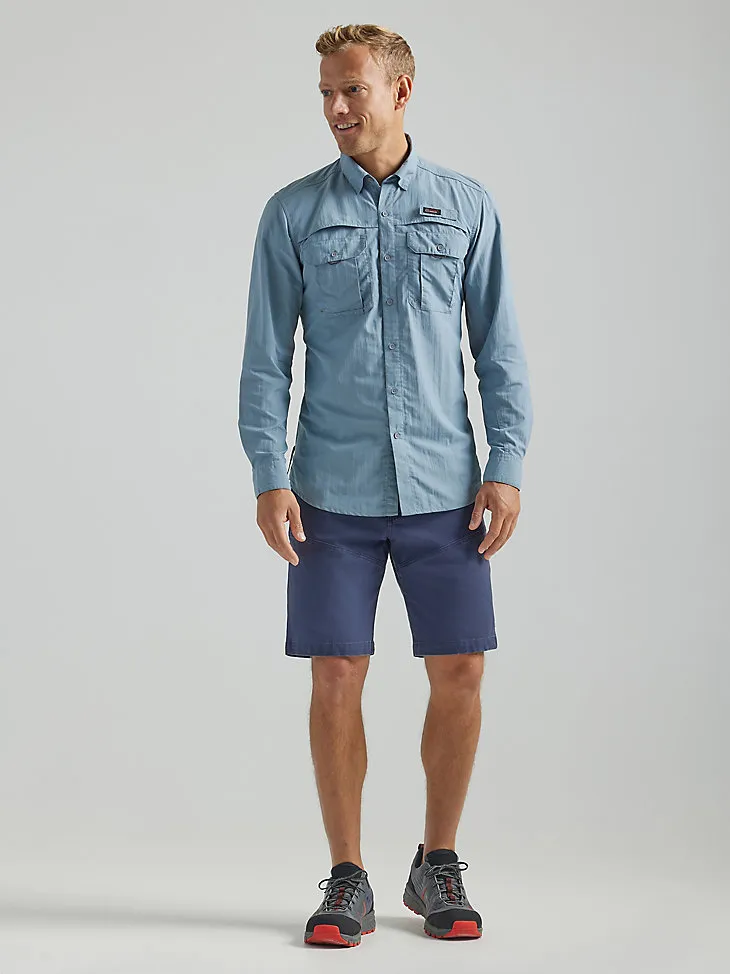 ATG BY WRANGLER™ MEN'S ANGLER LONG SLEEVE SHIRT IN TRADEWINDS