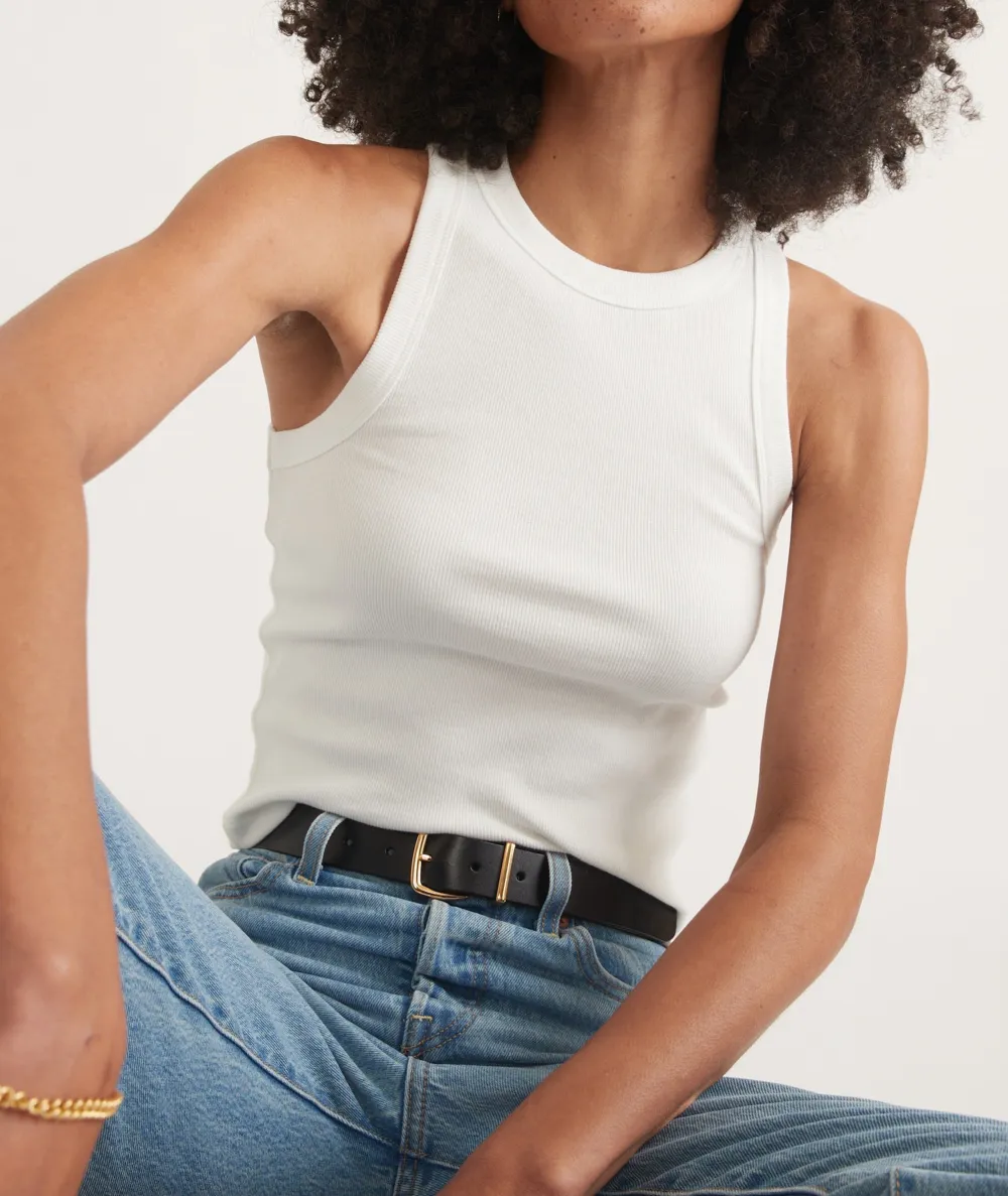 Lexi Rib Sun In High Neck Crop Tank