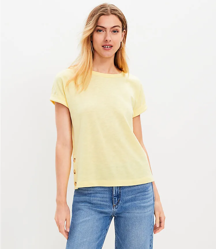 Side Button Tee