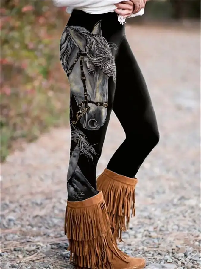 🔥Buy 3 Get 10% Off🔥Women's Western Horse Print Leggings