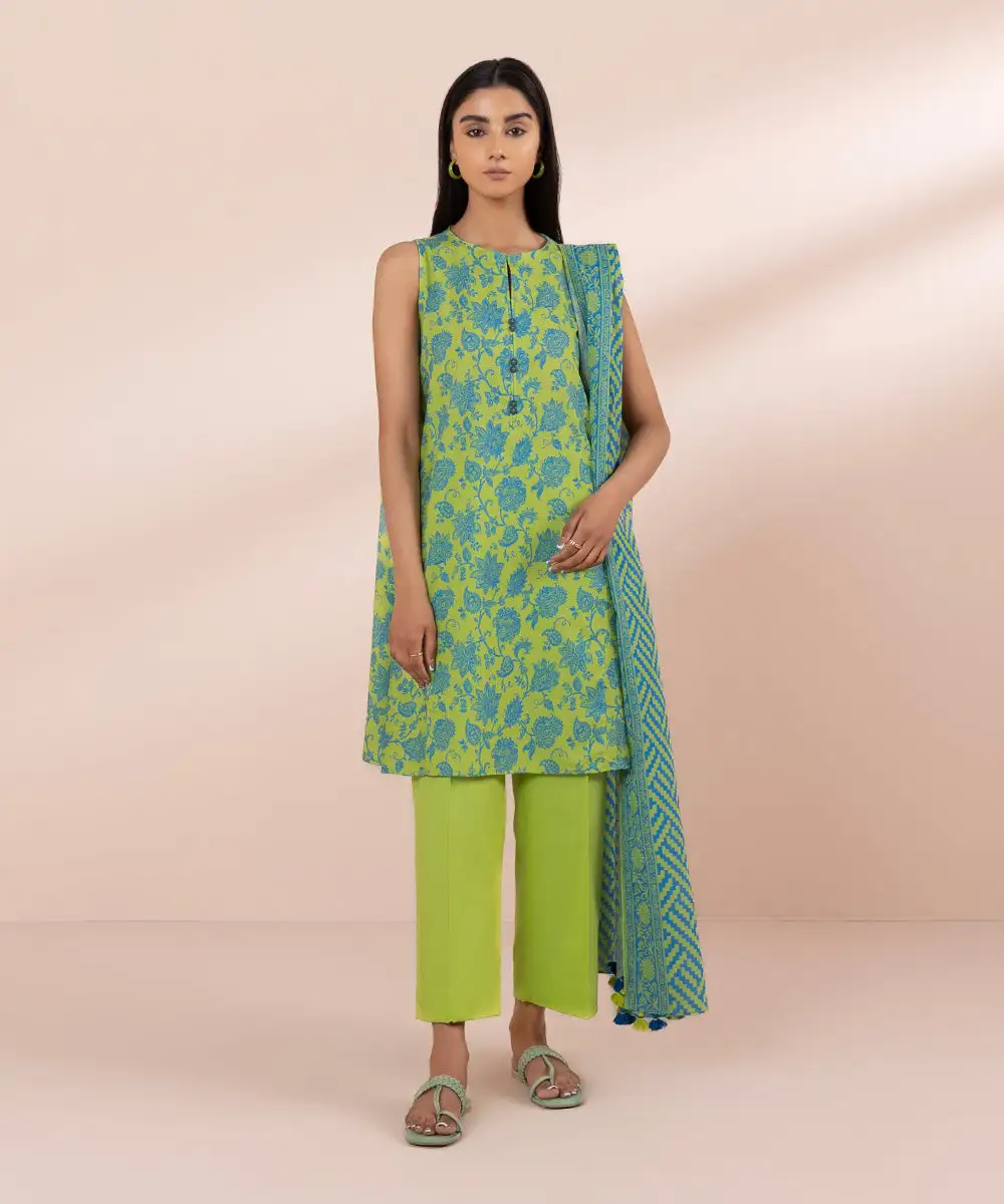 3 Piece - Printed Lawn Suit