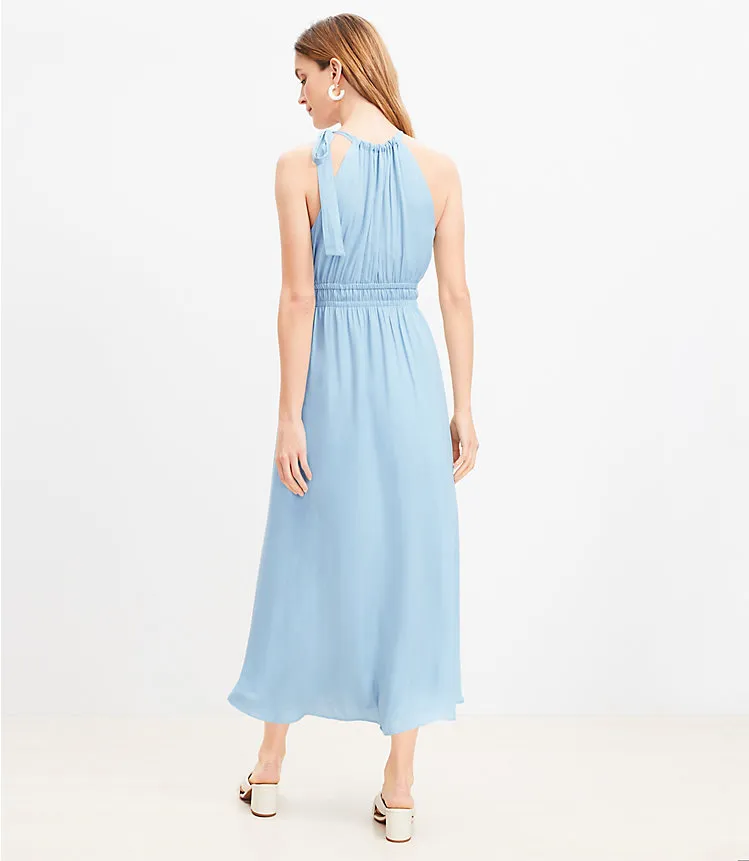 Bow Halter Midi Dress