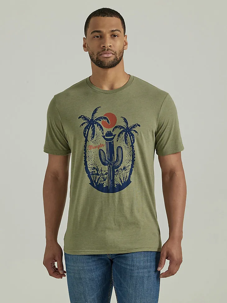 MEN'S WRANGLER COCONUT COWBOY GRAPHIC T-SHIRT IN LICHEN