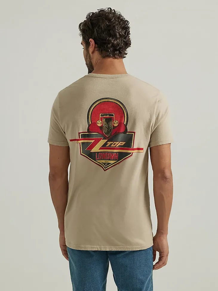 ZZ TOP GRAPHIC T-SHIRT IN TRENCHCOAT BROWN