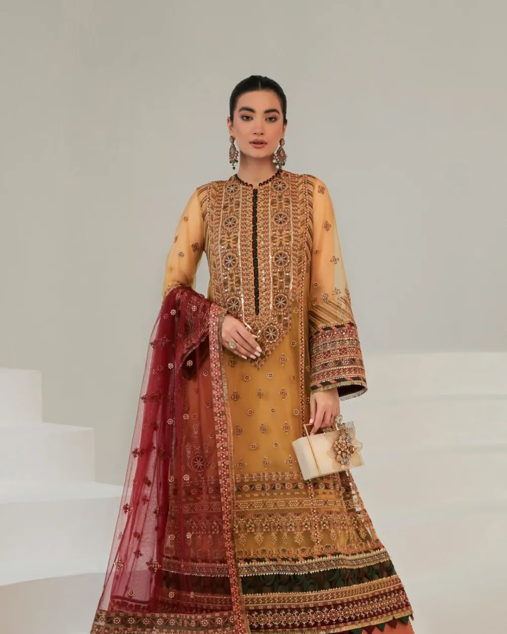 Embroidered Raw Silk Sets