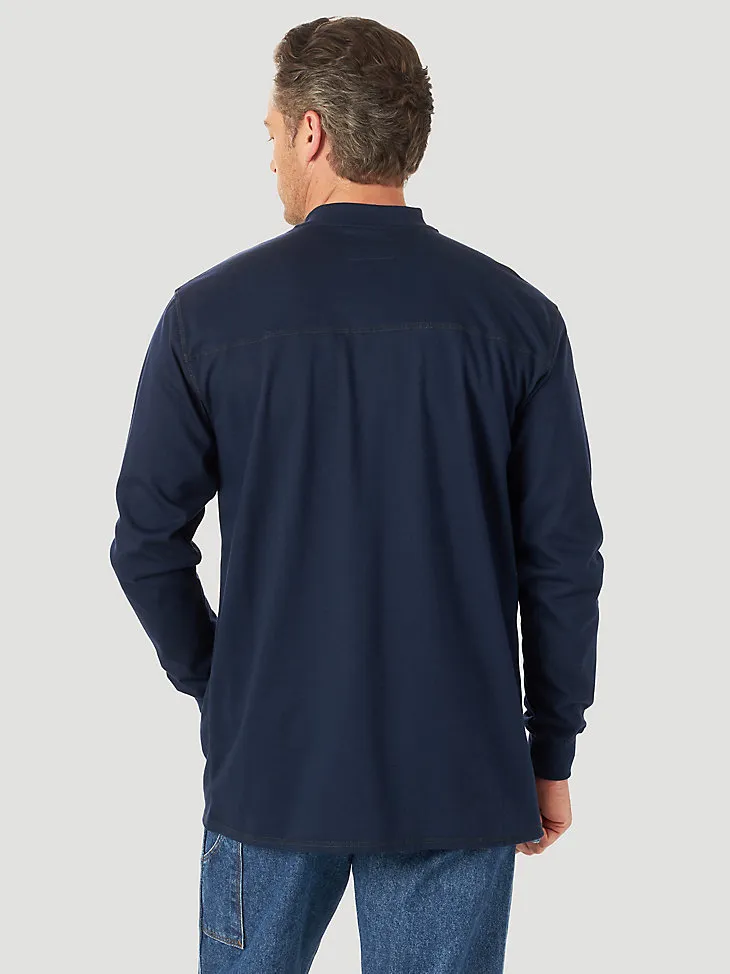 WRANGLER® RIGGS WORKWEAR® FR FLAME RESISTANT LONG SLEEVE LIGHTWEIGHT HENLEY IN CASTLE ROCK