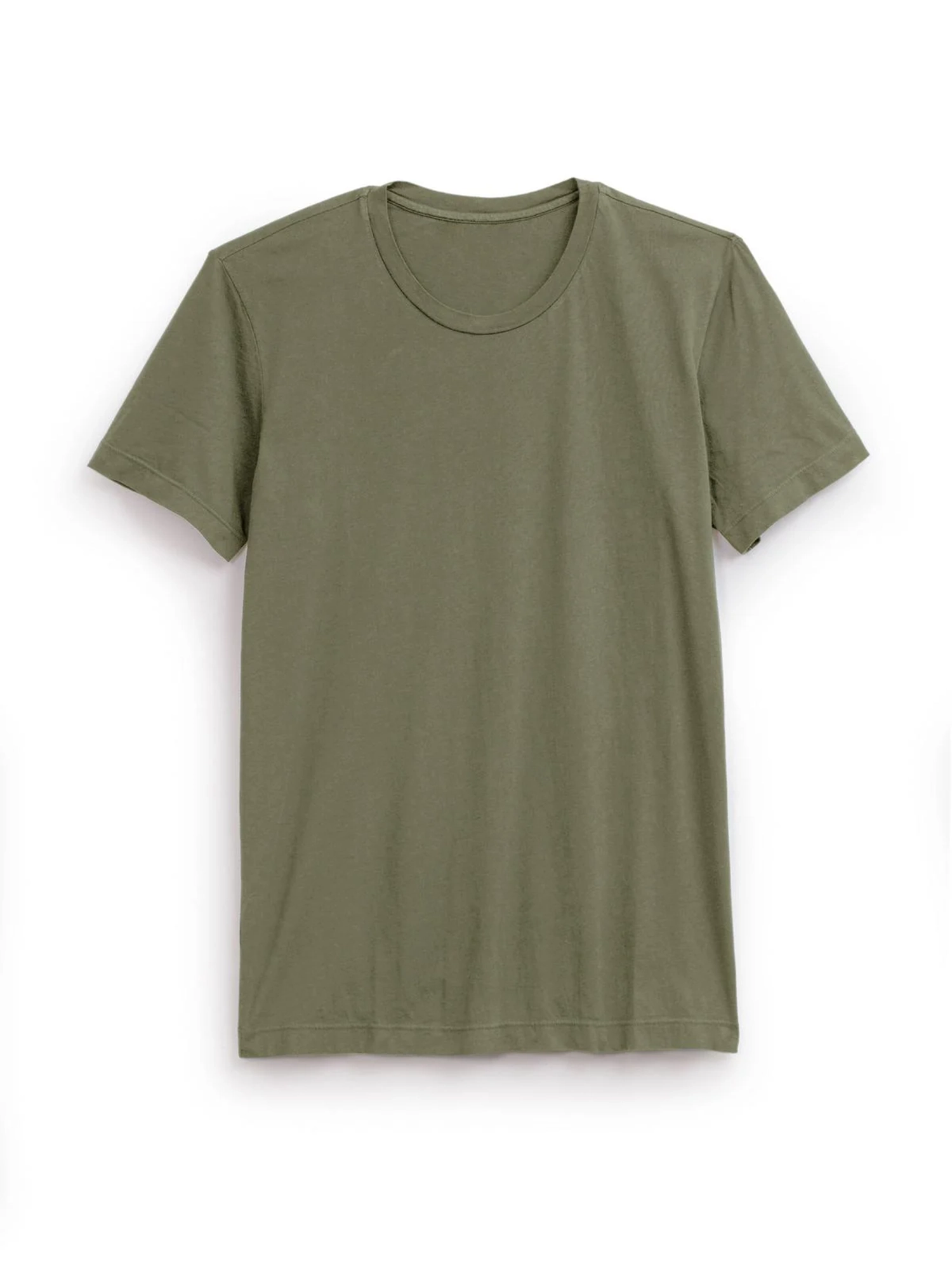 Men'S Solid Round Neck Cotton T-Shirt