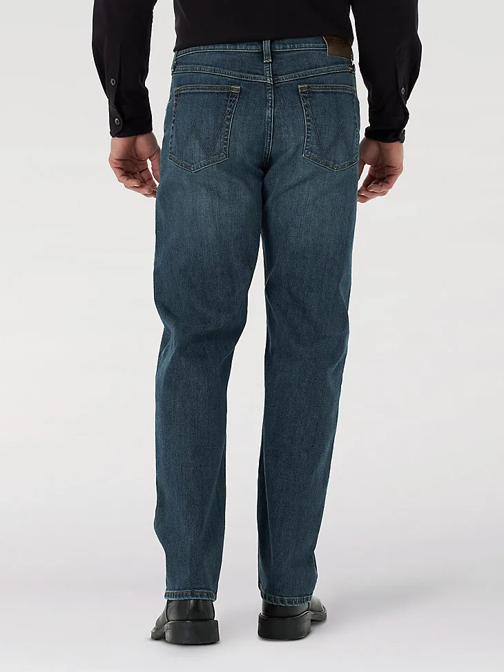 MEN'S RELAXED FIT FLEX JEAN IN MID DENIM