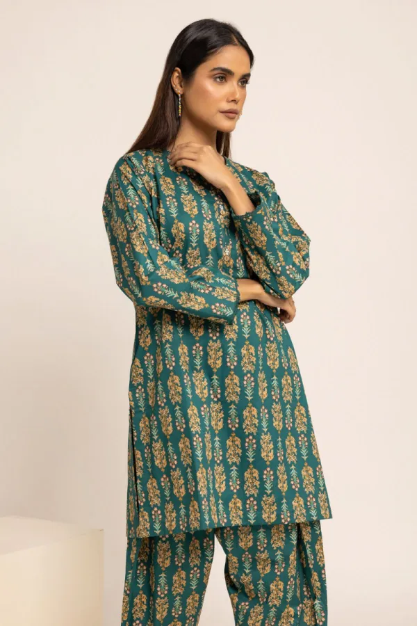 2 Piece | Kurta & Pants | Color Green