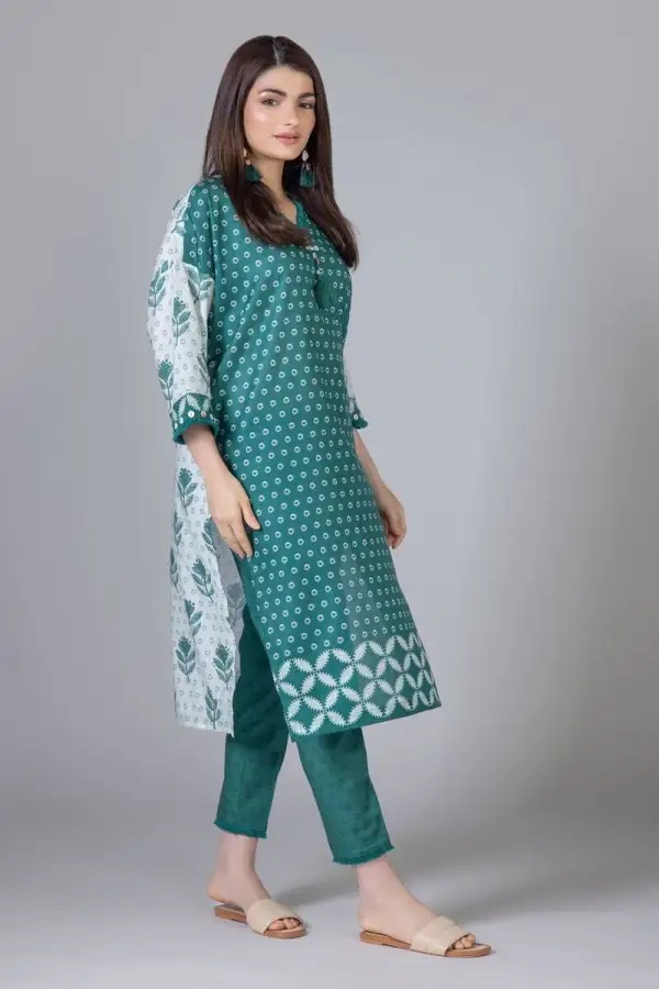 2 Piece | Kurta & Pants | Color green