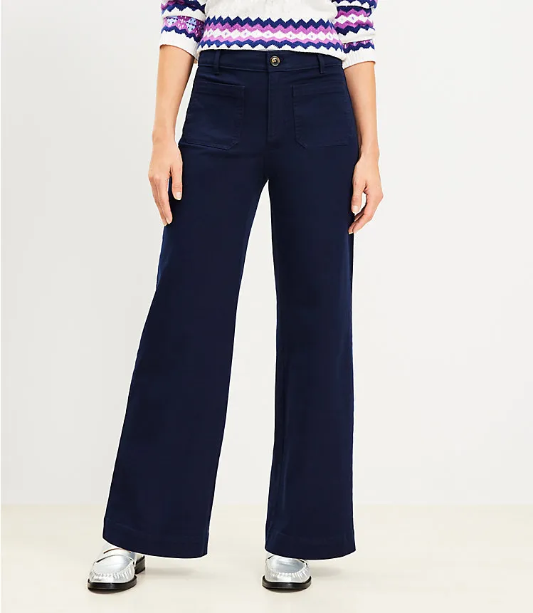 Palmer Wide Leg Pants in Twill