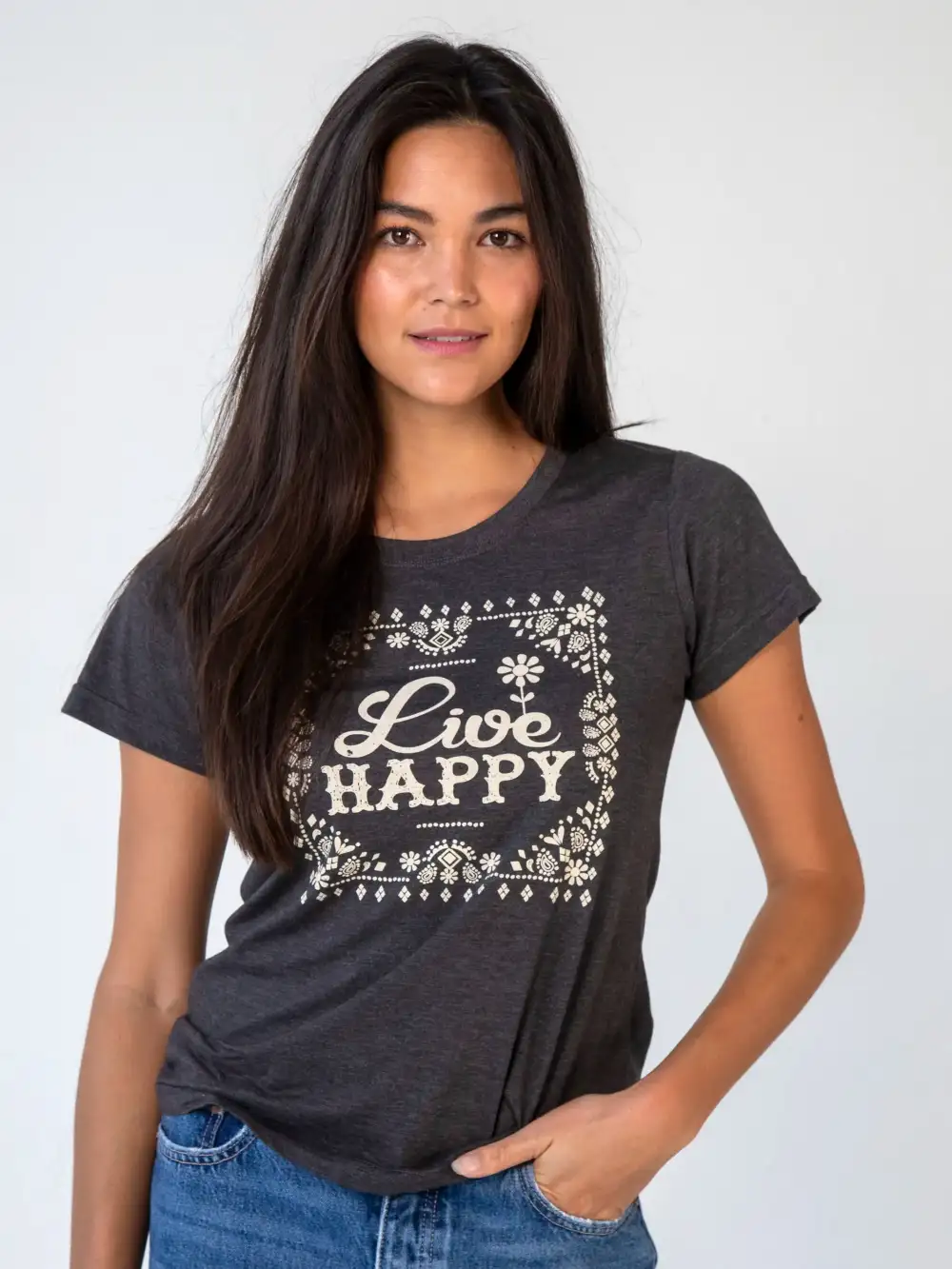 Perfect Fit Tee Shirt - Live Happy