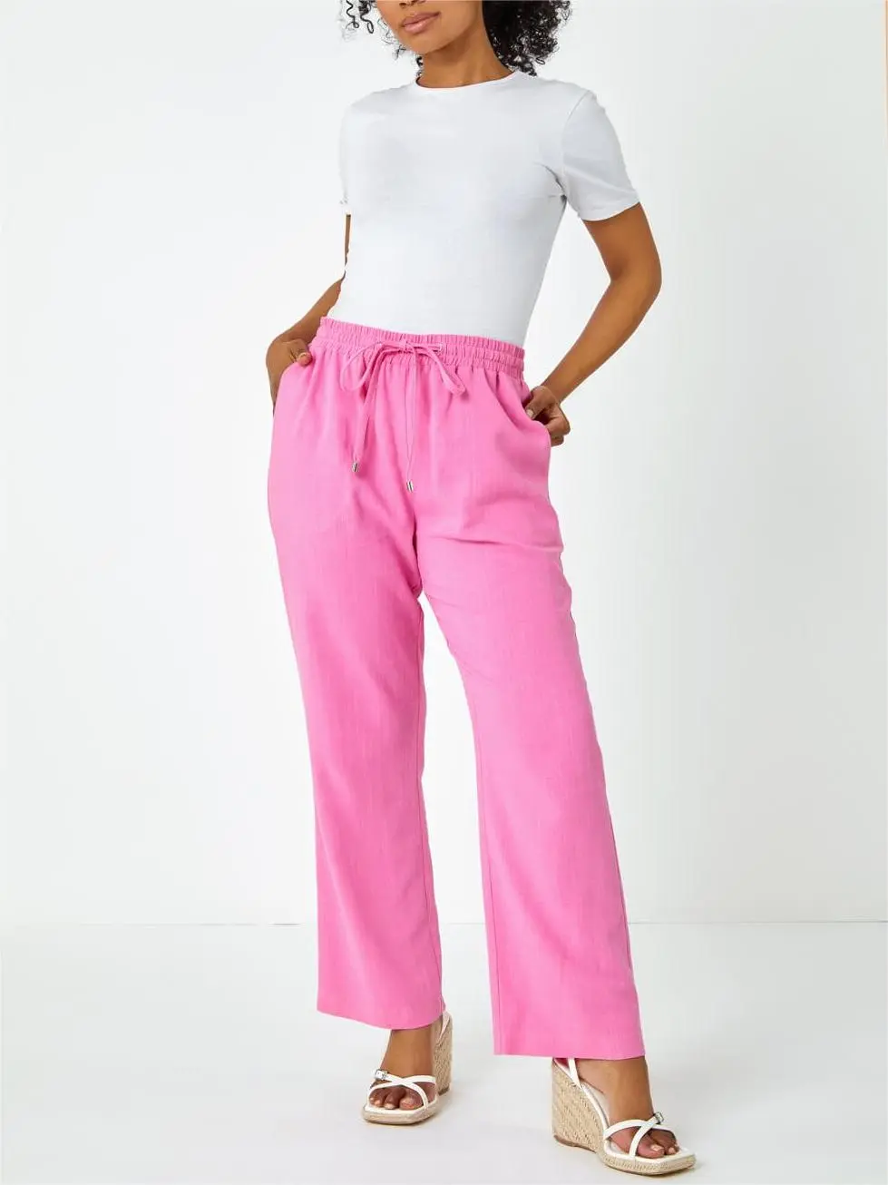 Pink all-match pants