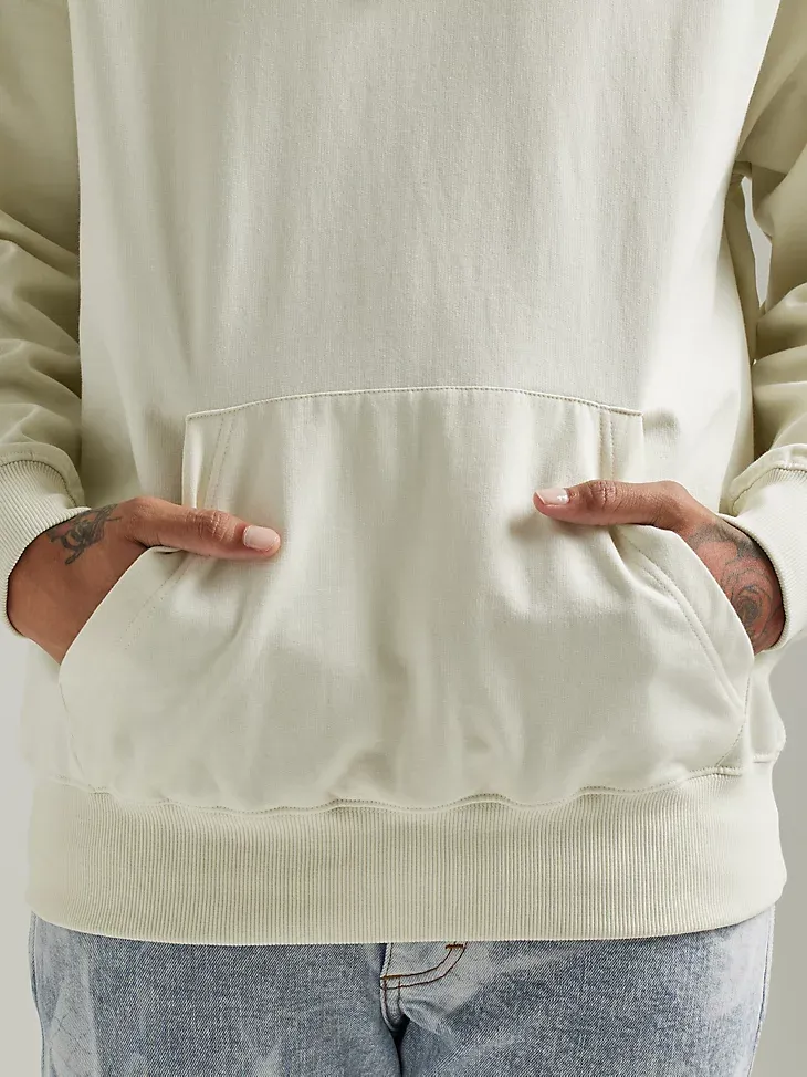 MEN'S MARINER KABEL LOGO HOODIE IN LILLY WHITE