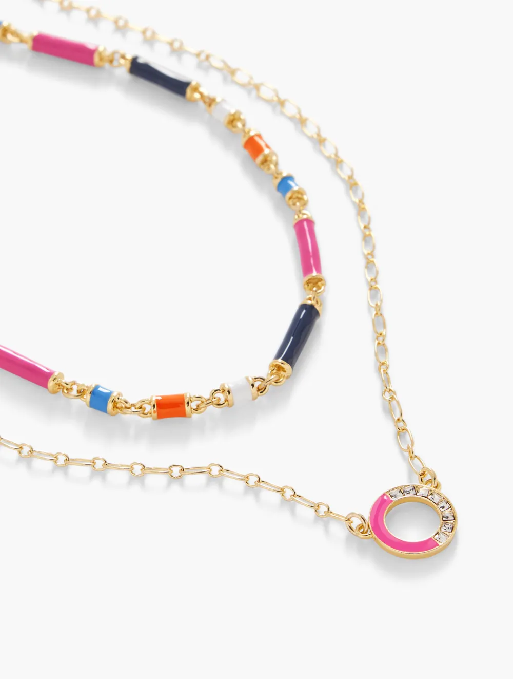 Layered Enamel Necklace