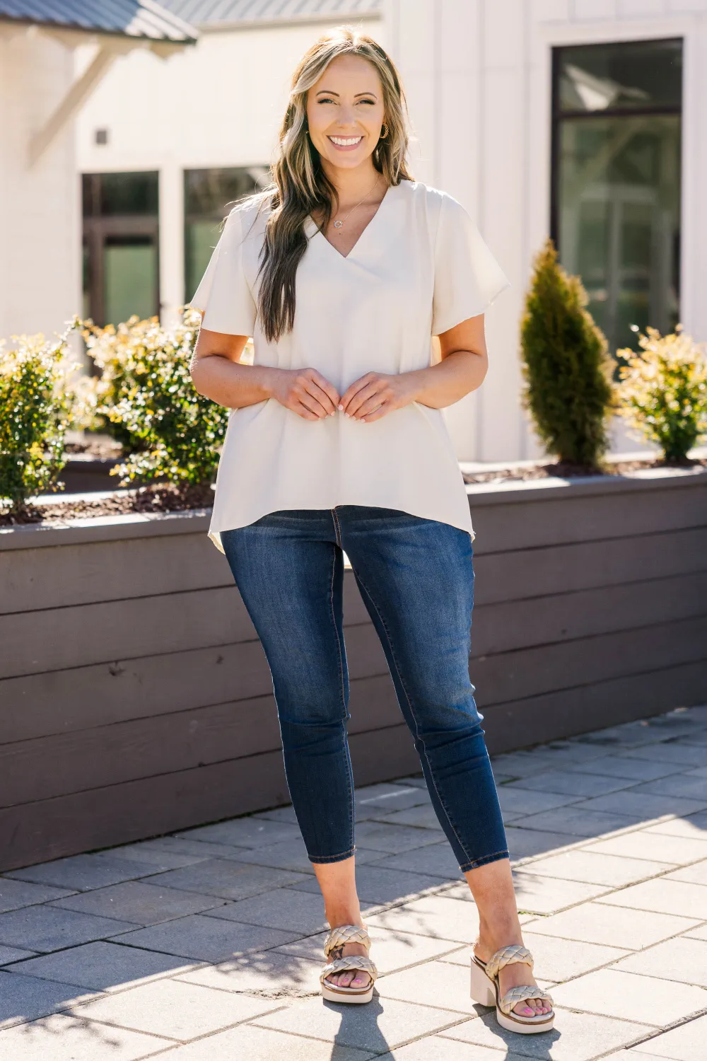 Break Room Chat Top, Ivory