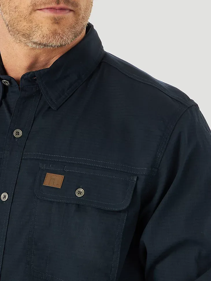 WRANGLER® RIGGS WORKWEAR® LONG SLEEVE VENTED SOLID WORK SHIRT IN NAVY