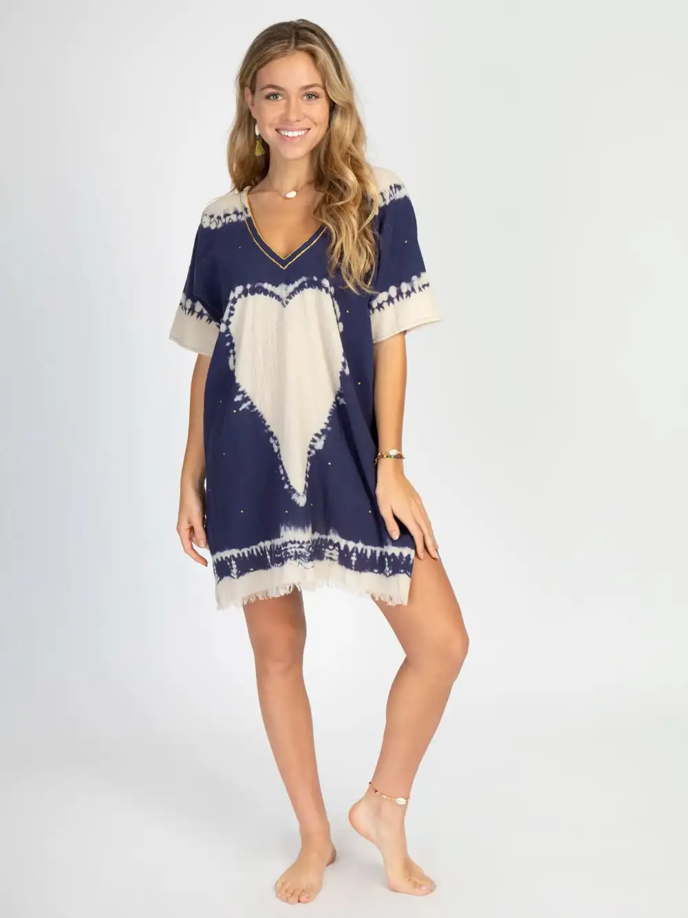 Sayulita Kaftan - Indigo