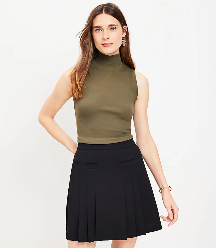 Pleated Pocket Skirt