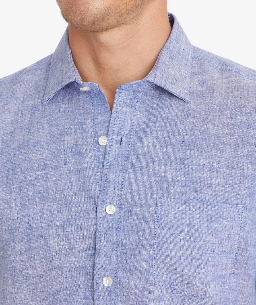 Men's Blue Cotton Shirt