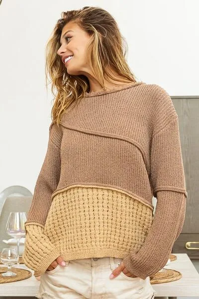 Texture Contrast Sweater