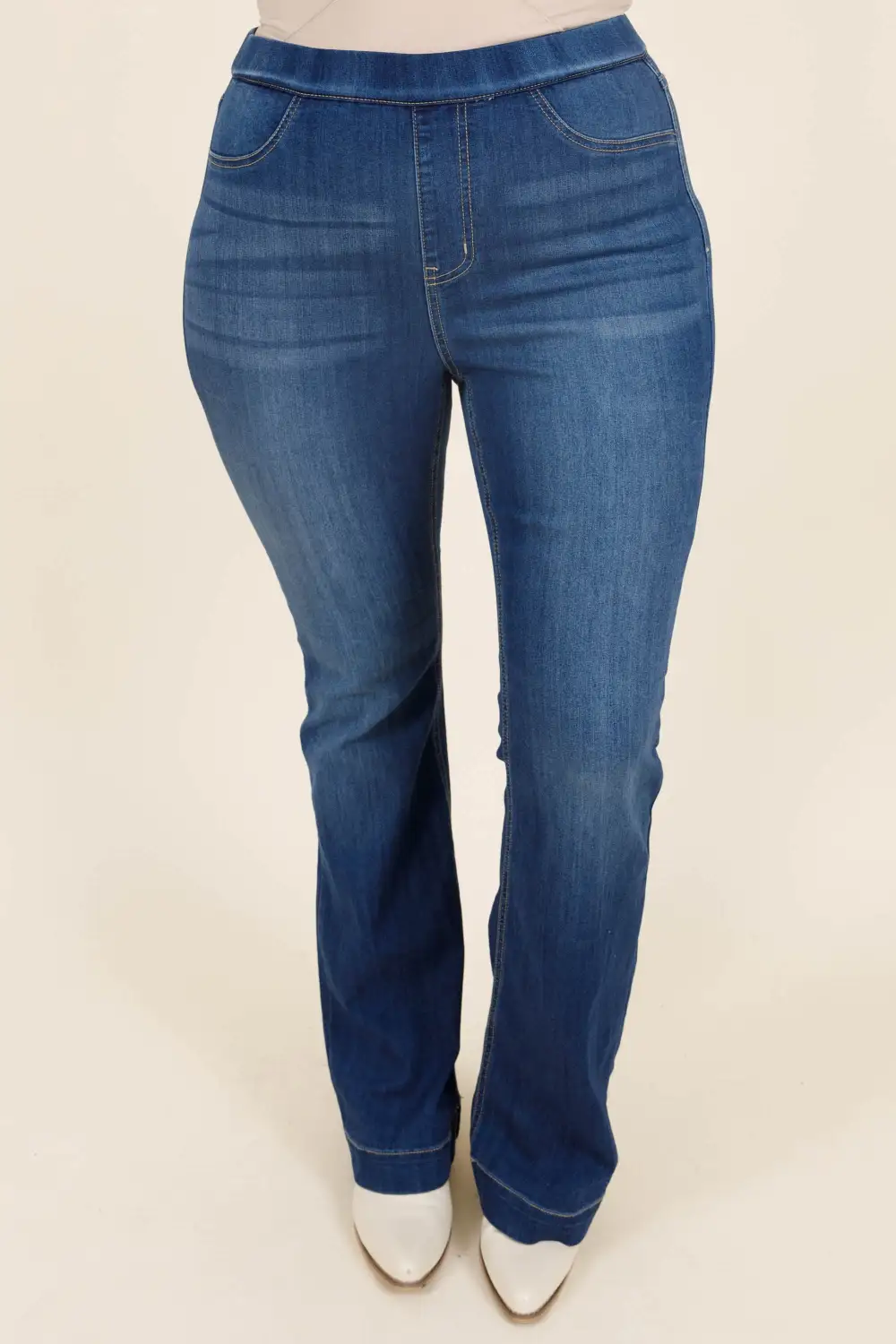 Dare To Flare Jeans, Dark Wash