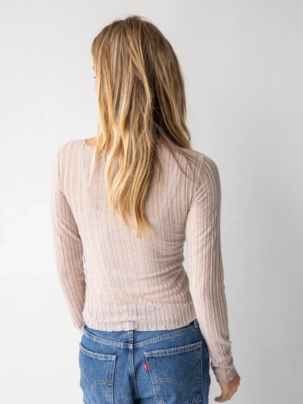 Pearl Knit Layering Top - Sand