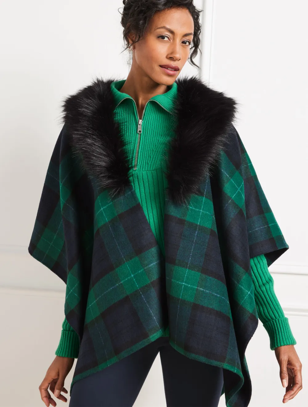 Black Watch Tartan Ruana