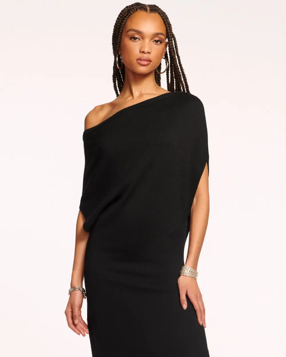 Chet Wool Off-The-Shoulder Sweater Dress