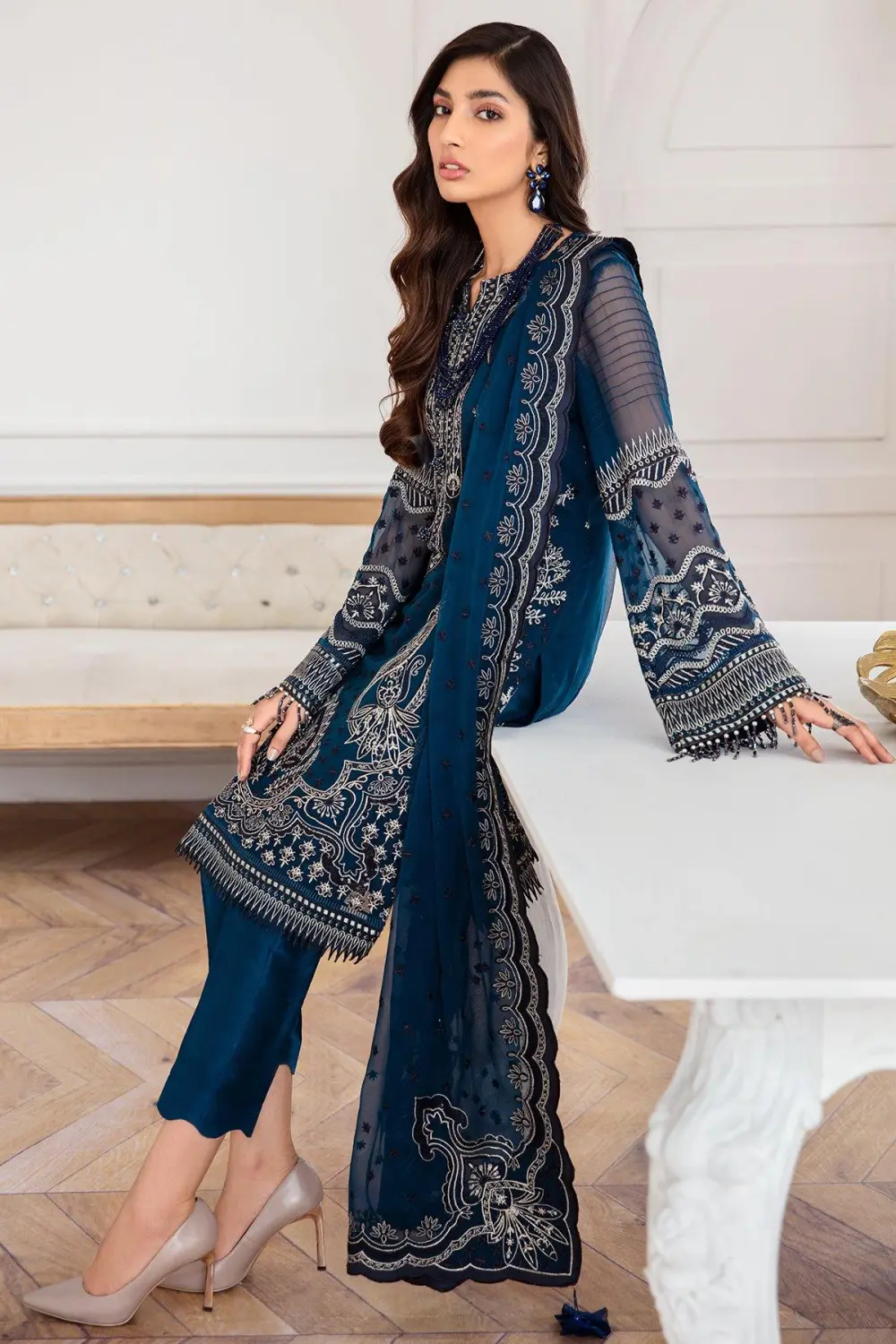 EMBROIDERED CHIFFON SETS