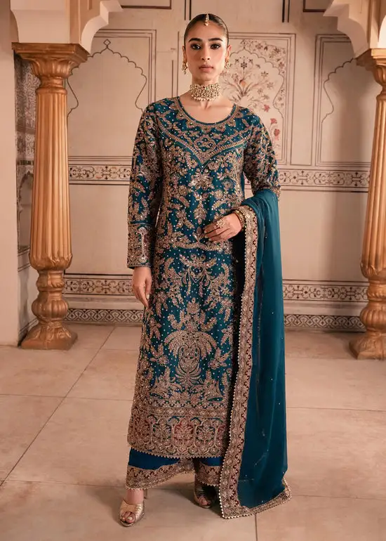 Nisha 3PCS  EMBROIDERED SUITS