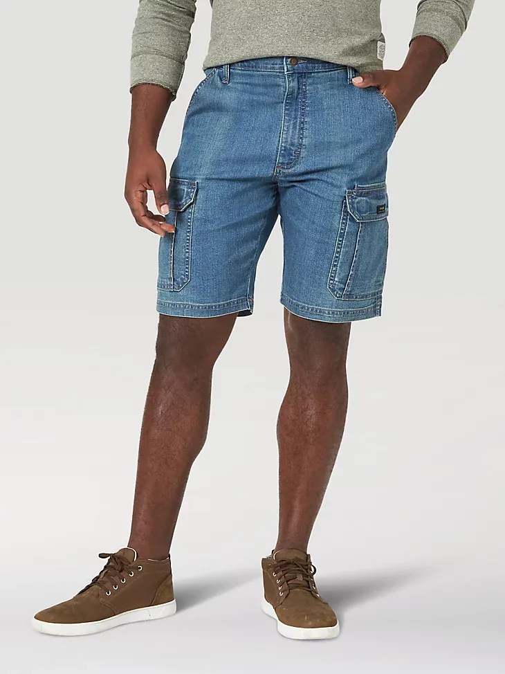 MEN'S WRANGLER AUTHENTICS® STRETCH CARGO SHORT IN GRAIN