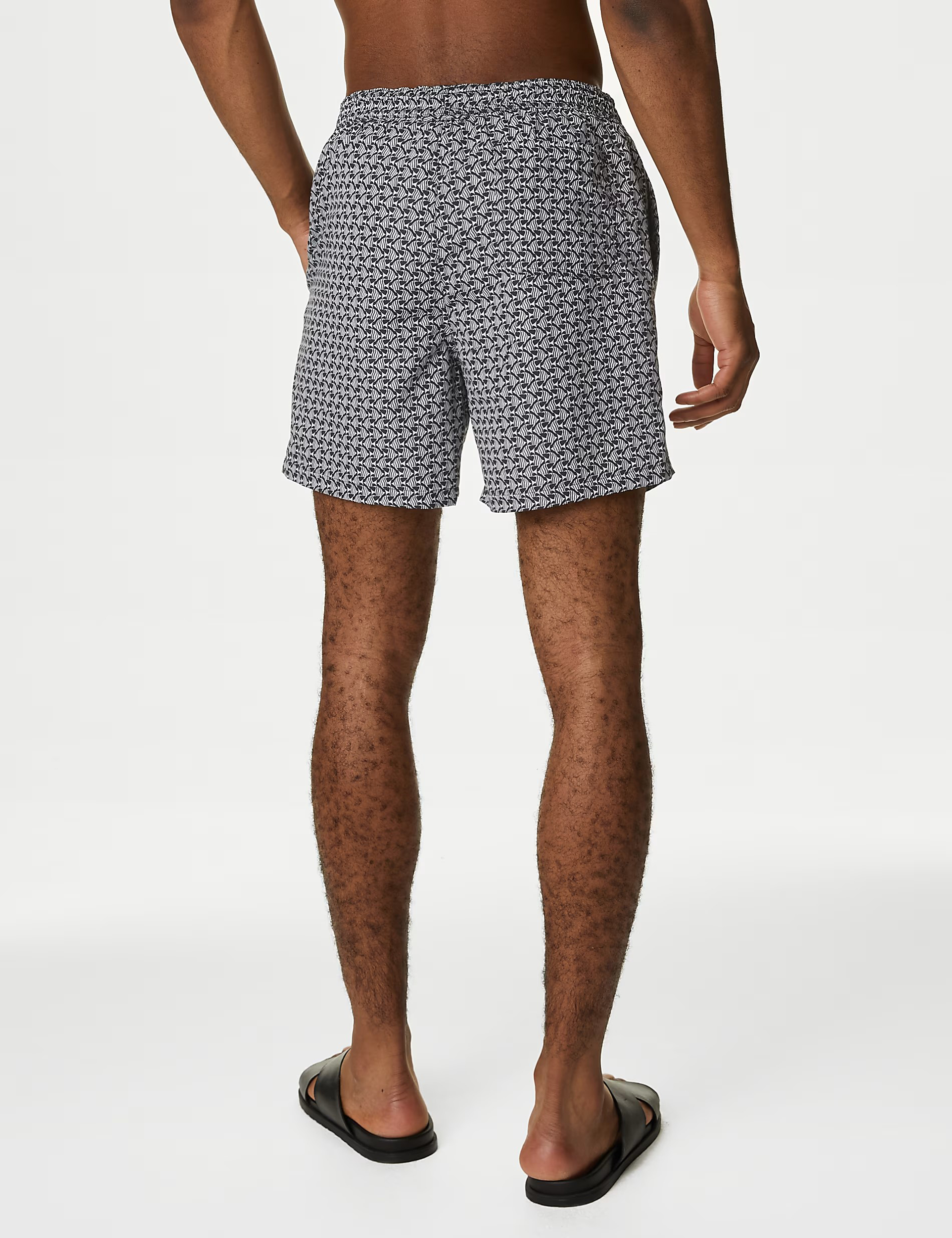 Quick Dry Geometric Print Swim Shorts