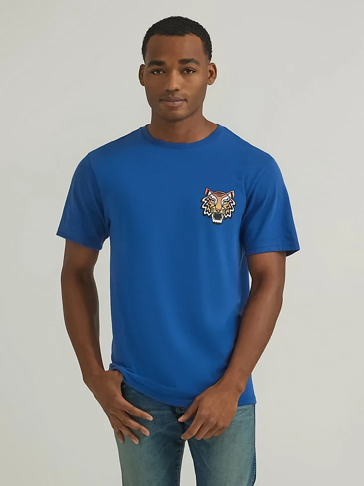 MEN'S TIGER T-SHIRT IN LIMOGES BLUE