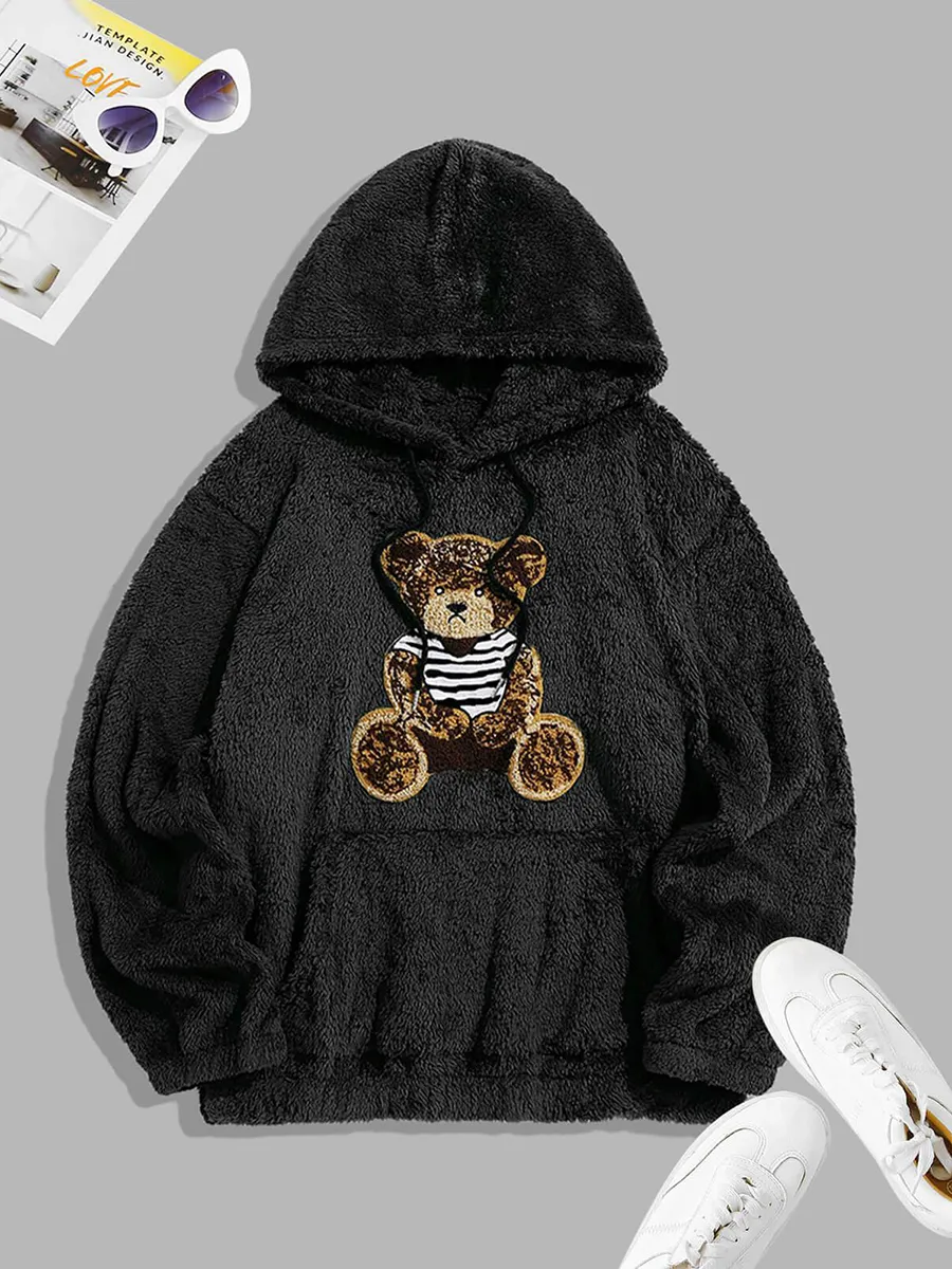 Bear Terry Embroidered Pullover