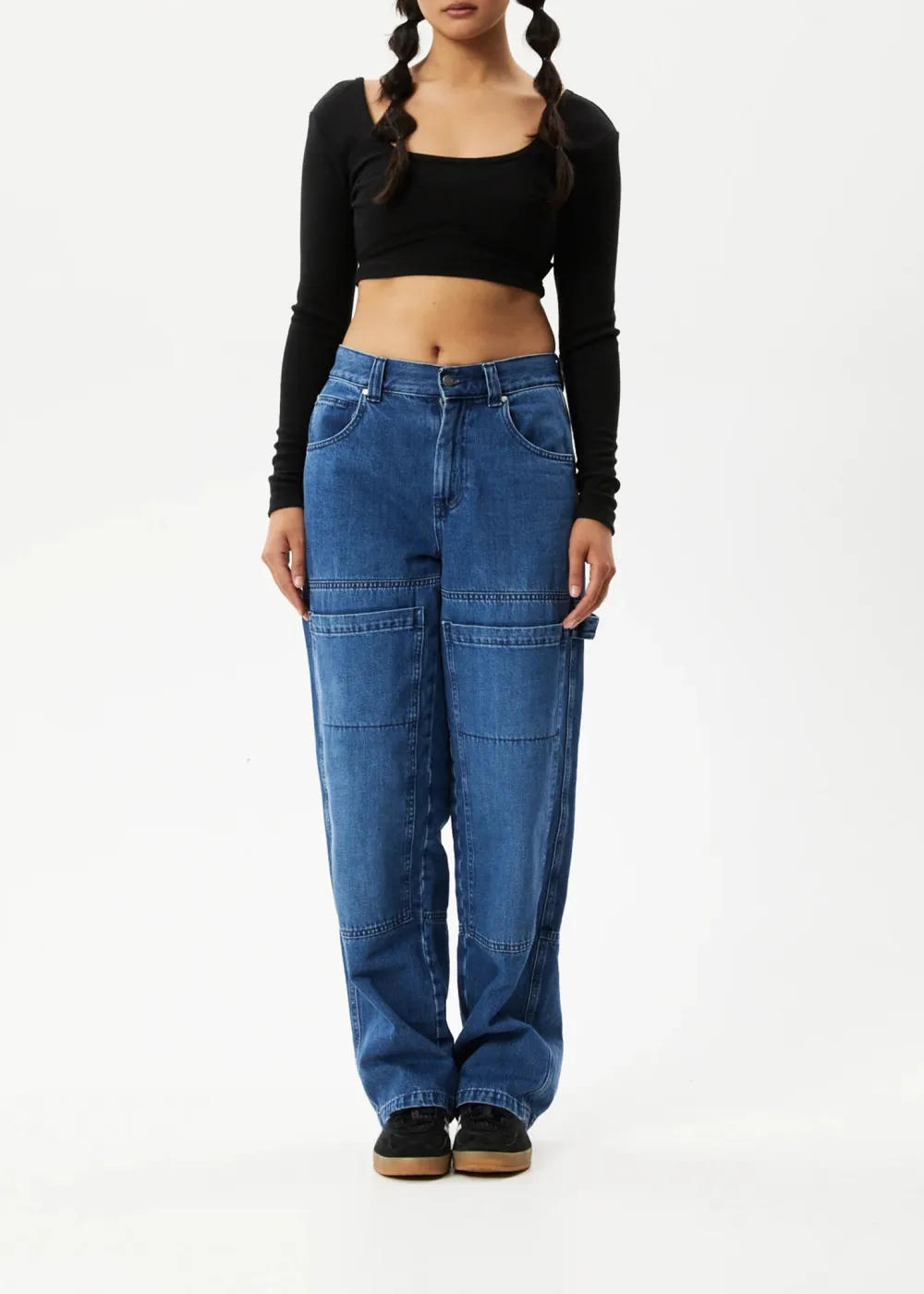 MILLA - HEMP RIBBED LONG SLEEVE CROPPED TOP