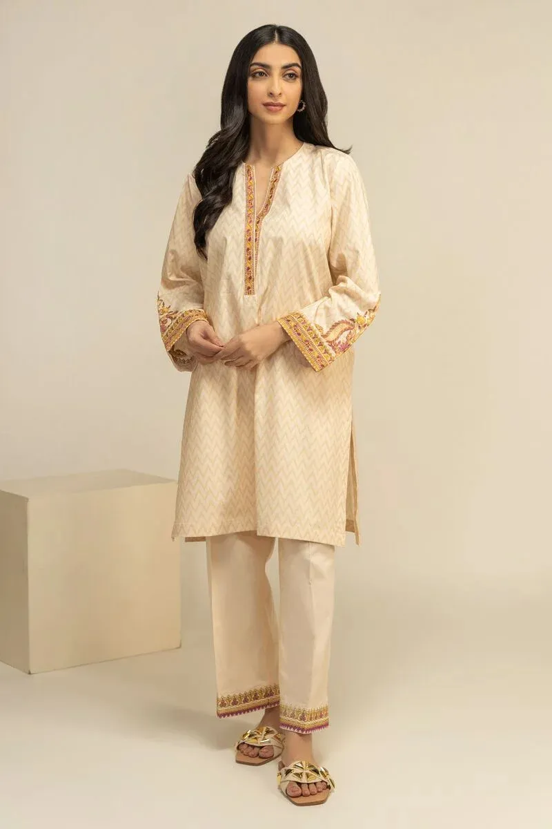 2 Piece | Kurta & Pants | Color Light Yellow