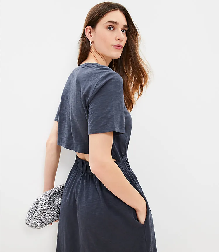 Cutout Back Midi Dress