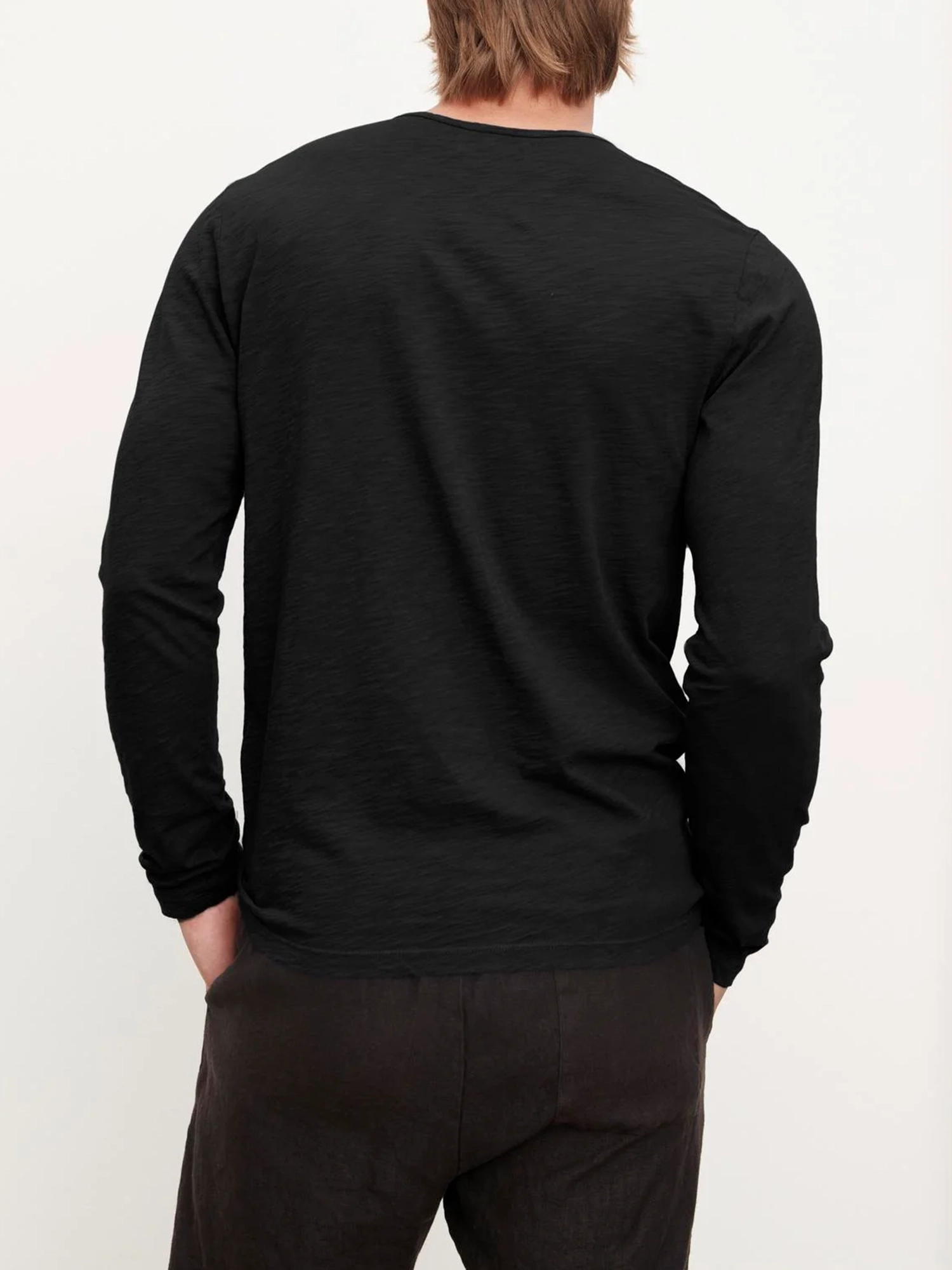 Men'S Fashion Cotton Round Neck Long Sleeve T-Shirt