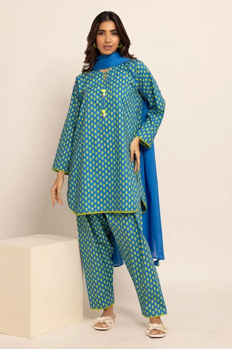 2 Piece | Kurta & Pants | Color Navy Blue