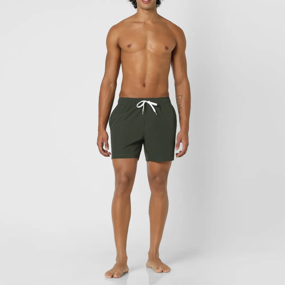 Stretch Swim Solid-Dark Green