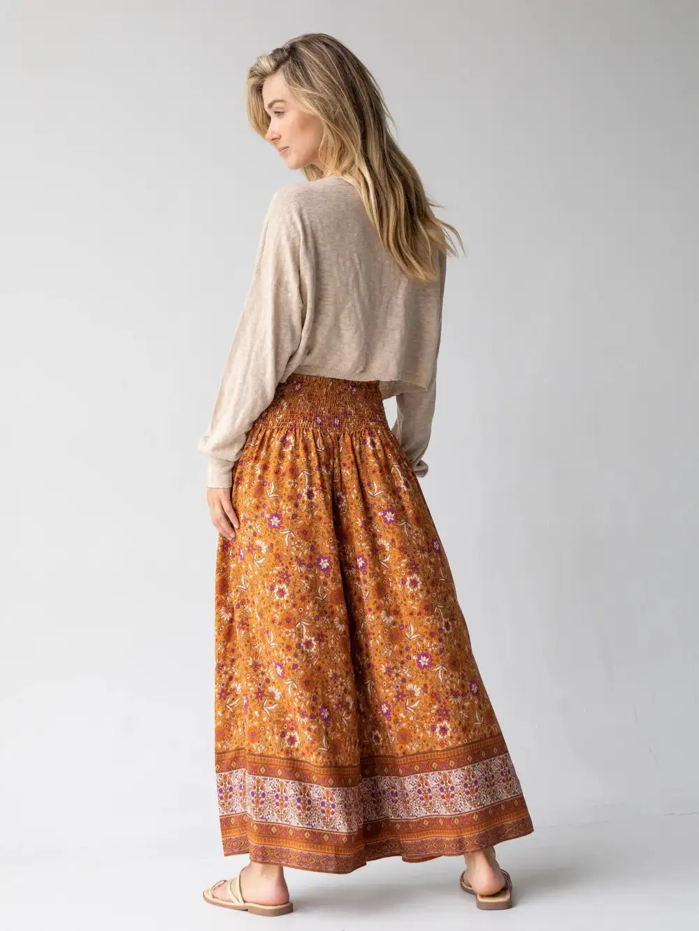 Make A Move Wide-Leg Palazzo Pant - Camel Border