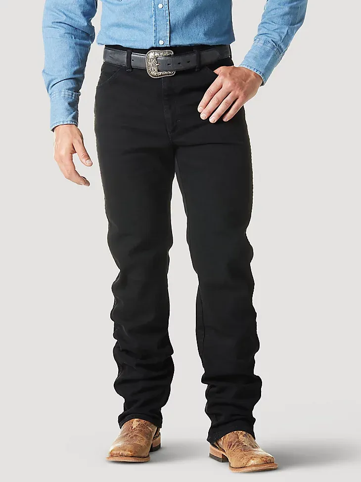 WRANGLER® COWBOY CUT® ORIGINAL FIT ACTIVE FLEX JEANS IN BLACK