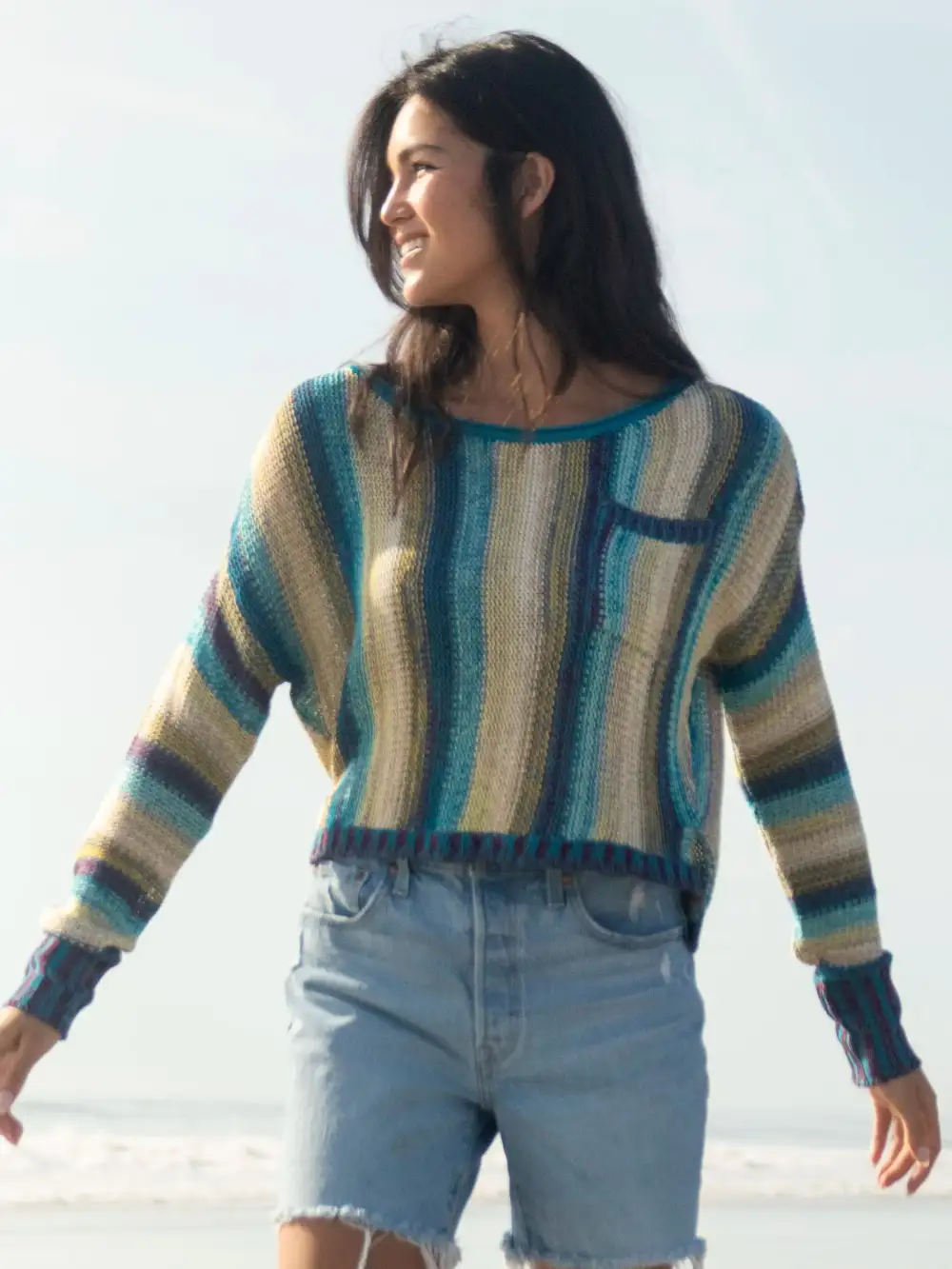 Patti Layering Sweater - Blue Stripe