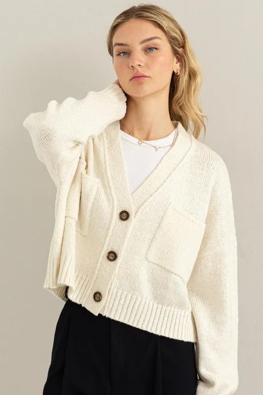 Cropped Cardigan Sweater